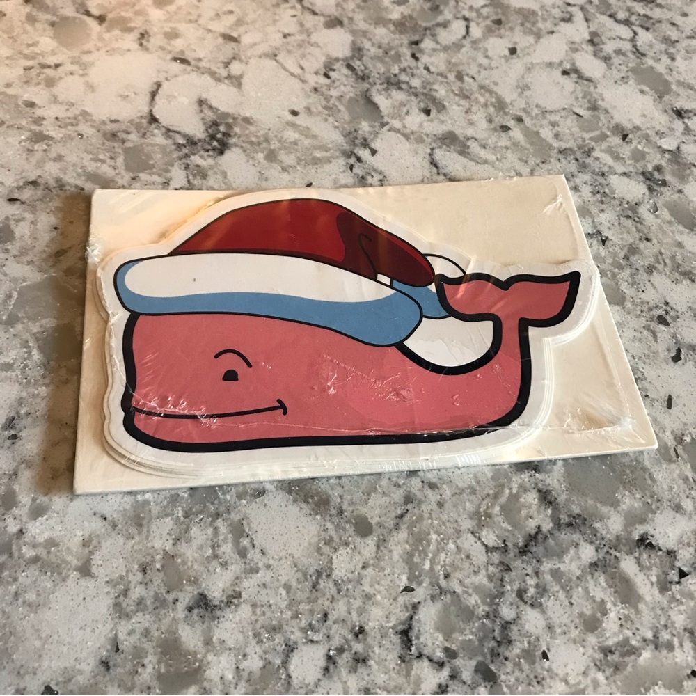 Vineyard vines santa whale Christmas sticker set of 5